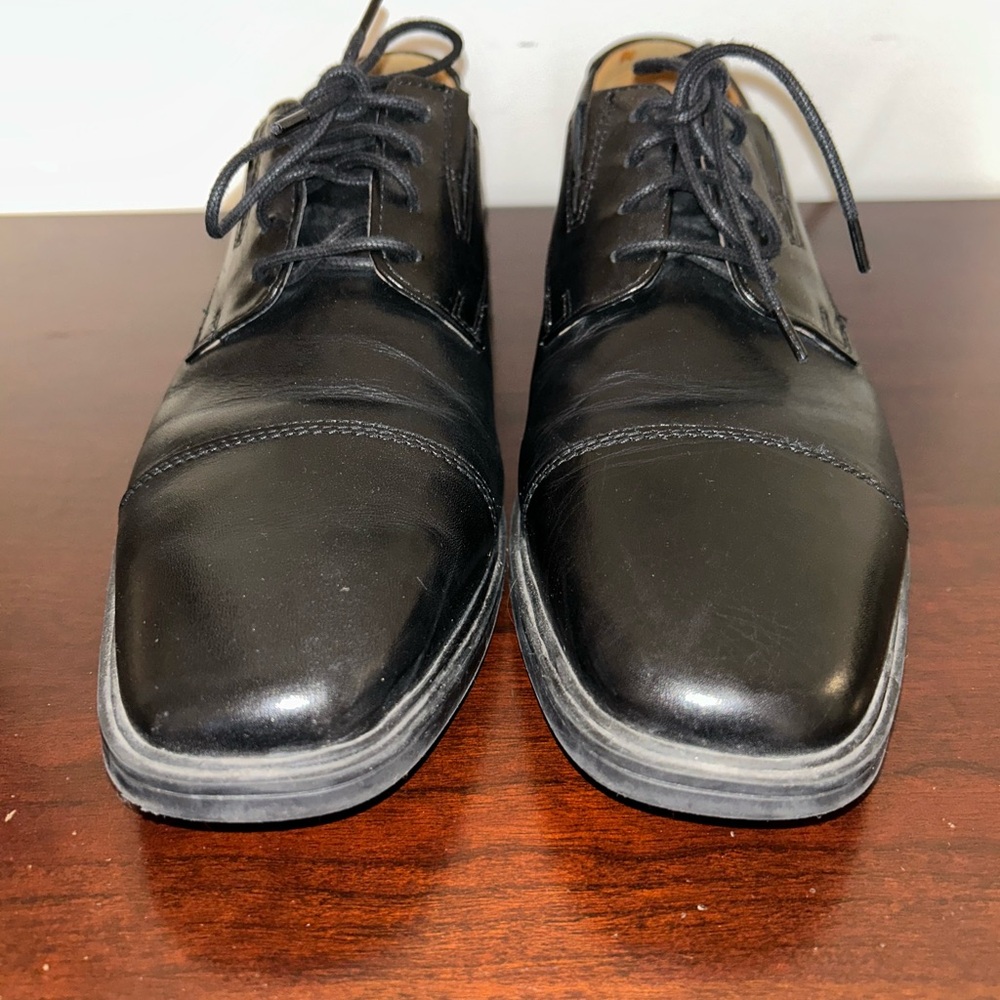 Men's Clark Black Leather Dress Shoes